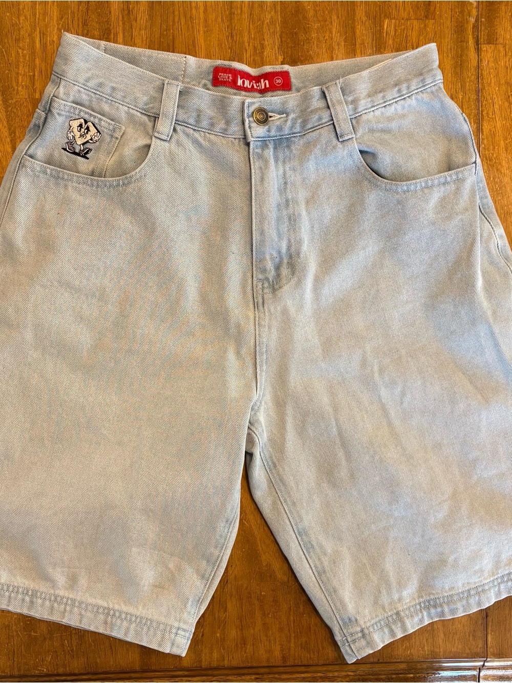Light Blue Men's Denim Shorts by loviah